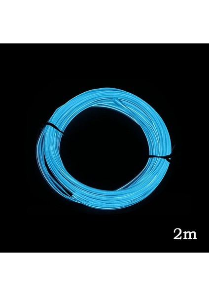 Buz Mavisi-2m Otomatik LED Şerit Araba Iç Aydınlatma Garland El Tel Neon Işık Halat Tüp Hattı 12V Sigara Sürücüsü ile Esnek (Yurt Dışından)