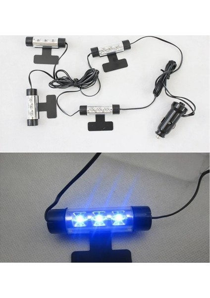 Mavi Otomobil Parçaları Ortam Işığı Araba LED Ruh Hali Işığı Iç Dekoratif Işıklar Iç Ayak Lambaları Araba Styling Freeg (Yurt Dışından)