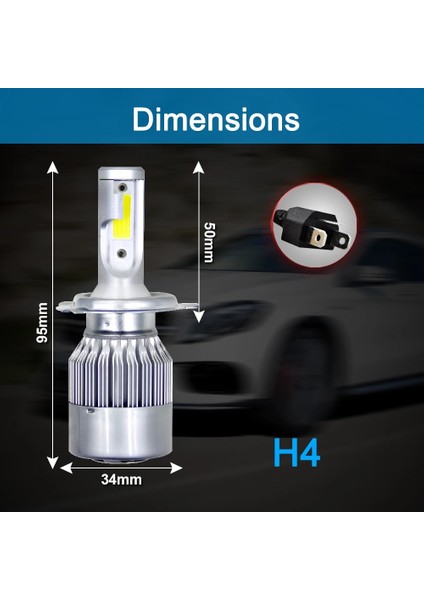 H8 Stili 6500K W 12V 8000LM H4 H16 Coche H7 LED Araba Far Ampülü H1 H13 H8 H9 H Hb Hbk 4300KAUTO Farlar (Yurt Dışından)