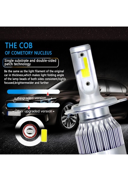 H8 Stili 6500K W 12V 8000LM H4 H16 Coche H7 LED Araba Far Ampülü H1 H13 H8 H9 H Hb Hbk 4300KAUTO Farlar (Yurt Dışından)