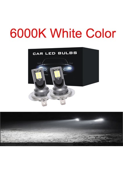 H4 Stili 6000K Soğuk Beyaz 2 Adet LED H7 Far Ampul Cob Mini Araba Işık Lmbulb 80W H9 H11 H16 Hb3 Hb4 Kesme Hattı 12V 24V Araba Styling (Yurt Dışından)