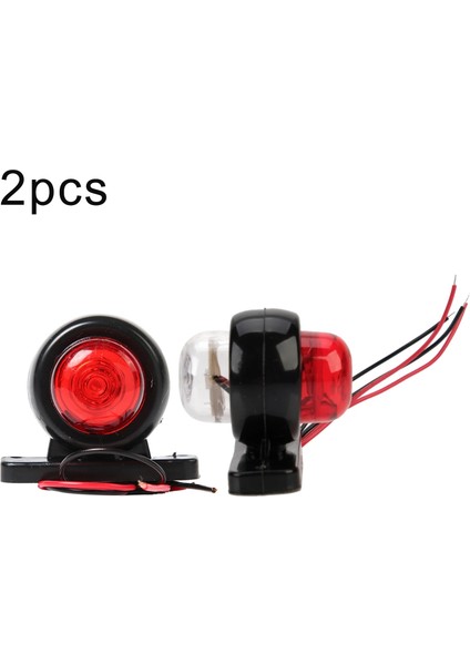 Stil 01 2 x 12V 24V Kamyon Römork Işıkları LED Yan Işaret Pozisyon Lambası Kamyon Traktör Gümrükleme Lambaları Park Işığı Kırmızı Whiteamber (Yurt Dışından)