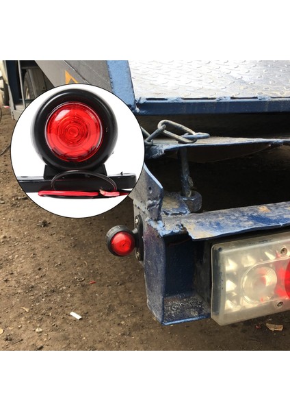 Stil 01 2 x 12V 24V Kamyon Römork Işıkları LED Yan Işaret Pozisyon Lambası Kamyon Traktör Gümrükleme Lambaları Park Işığı Kırmızı Whiteamber (Yurt Dışından)