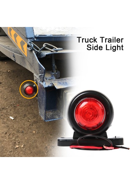 Stil 01 2 x 12V 24V Kamyon Römork Işıkları LED Yan Işaret Pozisyon Lambası Kamyon Traktör Gümrükleme Lambaları Park Işığı Kırmızı Whiteamber (Yurt Dışından)