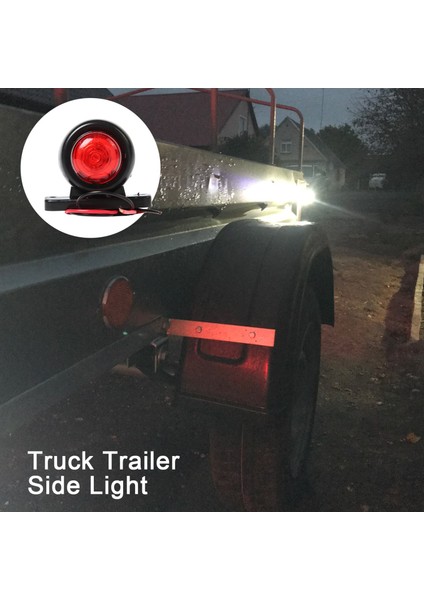 Stil 01 2 x 12V 24V Kamyon Römork Işıkları LED Yan Işaret Pozisyon Lambası Kamyon Traktör Gümrükleme Lambaları Park Işığı Kırmızı Whiteamber (Yurt Dışından)