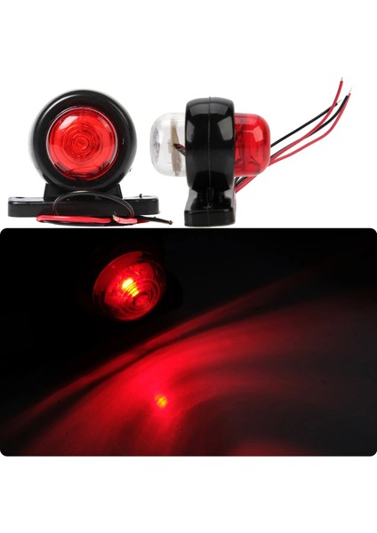 Stil 01 2 x 12V 24V Kamyon Römork Işıkları LED Yan Işaret Pozisyon Lambası Kamyon Traktör Gümrükleme Lambaları Park Işığı Kırmızı Whiteamber (Yurt Dışından)