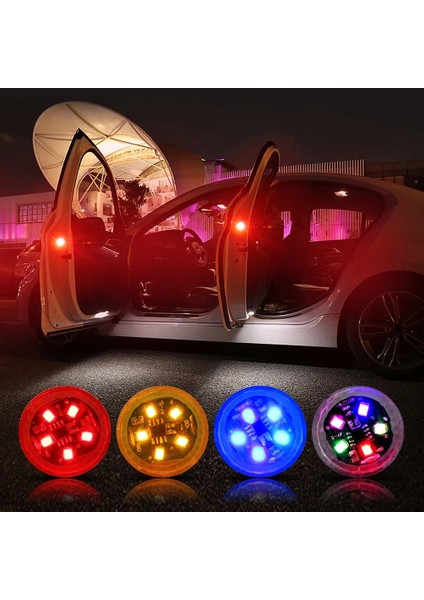 Mavi x 2 Işık Yeni LED Araba Kapısı Açma Uyarı Işıkları Kablosuz Manyetik Indüksiyon Strobe Yanıp Sönen Anti Arka Uç Çarpışma Güvenlik Lambaları (Yurt Dışından) fırsatları