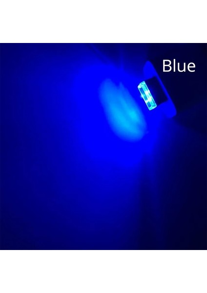 Mavi Araba USB LED Atmosfer Işıkları Dekoratif Lamba Acil Aydınlatma Karşılama Işığı Pc Taşınabilir Tak Çalıştır Kırmızı Mavi Oto Iç LED (Yurt Dışından)