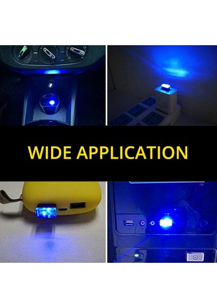 Mavi Araba USB LED Atmosfer Işıkları Dekoratif Lamba Acil Aydınlatma Karşılama Işığı Pc Taşınabilir Tak Çalıştır Kırmızı Mavi Oto Iç LED (Yurt Dışından)