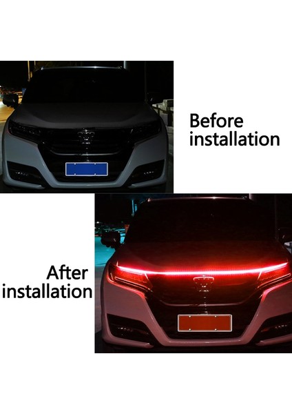 1.5 Milyon Stili Beyaz Lymoyo LED Şerit Kaput Işık Araba LED Işık Şeridi Araba Hood Esnek Gündüz Çalışan Işık Şeridi Evrensel Dekorasyon Lambası (Yurt Dışından)