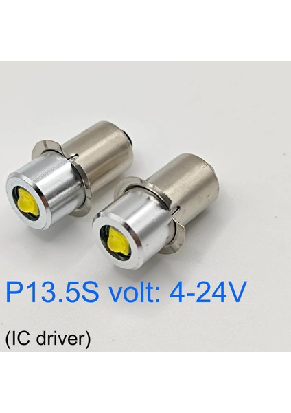 2 Adet Lot Tarzı P13.5S 4-24V P13.5S E10 3W 3V 4.5V 6V LED Lamba Ampul El Feneri Yedek Ampul Torch Acil Durum Ampulleri Çalışma 12V 18V 24V (Yurt Dışından)