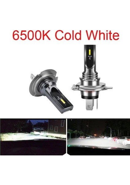 H10 Stili 6500K 2 Adet Yeni 4300K ​​k 80W Lm Araba LED Far H1 H4 H7 H8 H9 H Hb Hb4 Uzun Far Oto Işıkları Ampul Oto Turbo (Yurt Dışından)