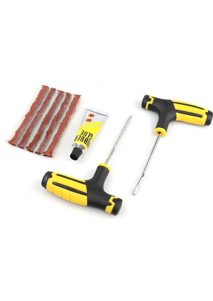 Sarı Tam Stil Araba Lastik Tamir Araçları Lastik Tamir Takımı Perçin Alet Seti Araba Bisiklet Tubeless Lastik Delinme Tapası Garaj Otomobil Parçaları Onarım Aksesuarı (Yurt Dışından) fırsatları