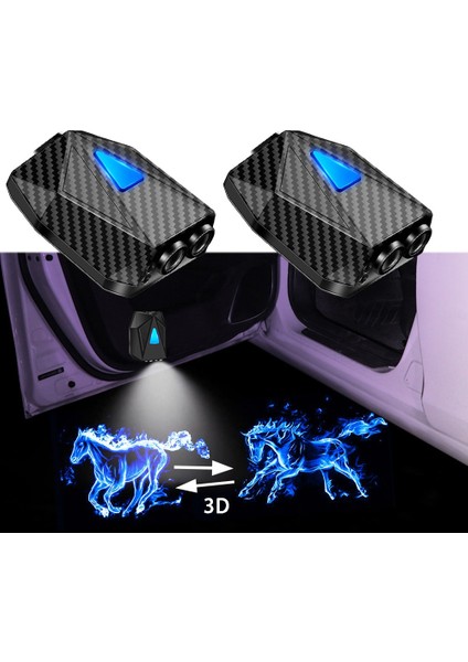 2 Adet Tarzı 3D Dinamik C 3D LED Araba Kapısı Karşılama Lazer Projektör Logosu Hayalet Gölge Işıkları USB Şarjı Dinamik Projeksiyon Karşılama Işığı Araba Dekoratif Lambası (Yurt Dışından)