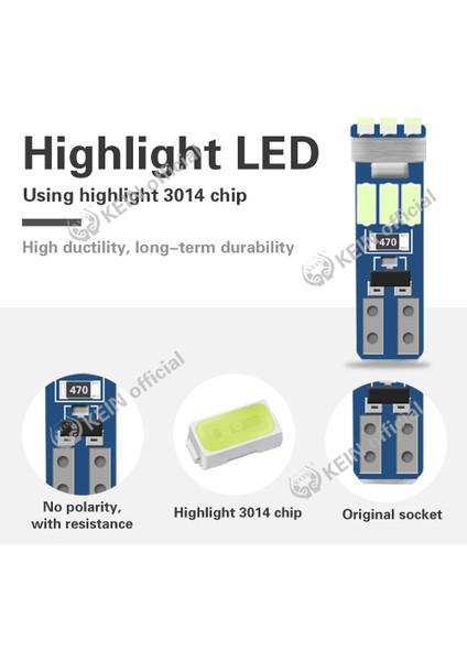Sarı No T5 LED W3W Metre Ampul Enstrüman Dash Işıkları Oto Iç Neo Kama Pano Dash Yan Lamba Sinyal Ampul (Yurt Dışından)