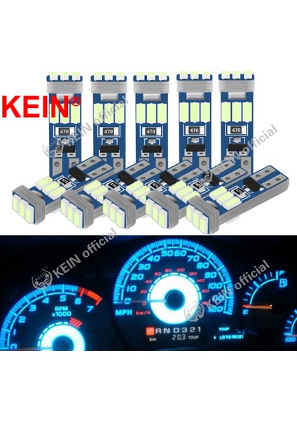 Sarı No T5 LED W3W Metre Ampul Enstrüman Dash Işıkları Oto Iç Neo Kama Pano Dash Yan Lamba Sinyal Ampul (Yurt Dışından)