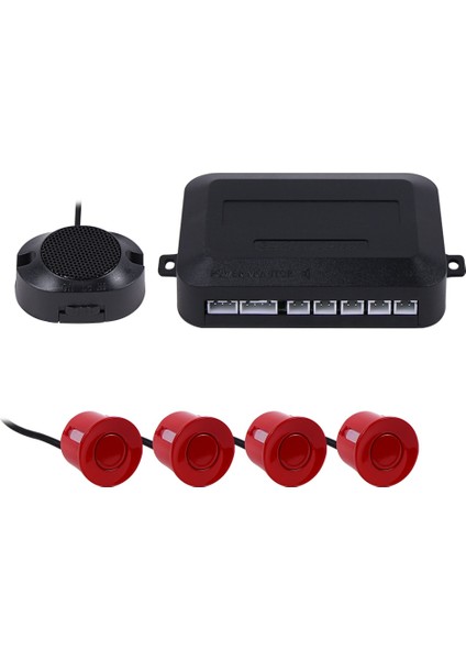 Kırmızı Park Sensörü Otopark Kiti Buzzer Sensörleri Ters Yedekleme Radar Sesli Uyarı Göstergesi Prob Sistemi 12V 7 Renk (Yurt Dışından)