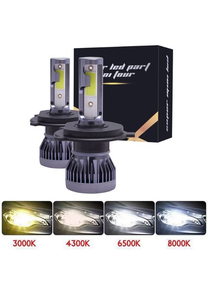 H8 Stili 3000K Motosiklet Lm Mini H7 LED Araba Işık Far Ampülleri 72W H1 LED H8 H9 H Hb Oto 12V LED Lambalar Otomobiller (Yurt Dışından) fiyatları