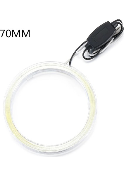 70 mm Yeni Evrensel Beyaz Melek Gözler Cob Halo Yüzük LED Far Sürüş Lambası mm Otomobil Aksesuarları (Yurt Dışından)