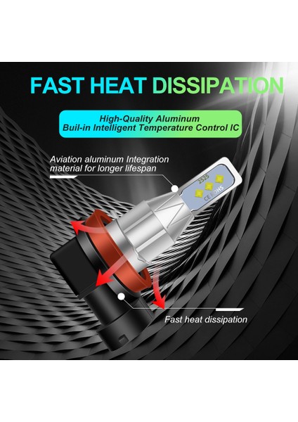 H9 Stili 8000K W Lm Araba LED Far H1 H3 H4 H7 H8 H Hb Hb4 Uzun Far Oto Işıkları Ampul Otomobiller Turbo Sis Lambası (Yurt Dışından)