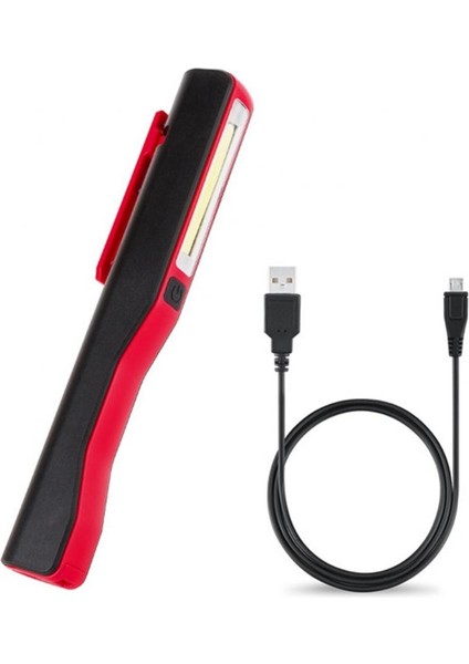 Kırmızı Stil Cob LED Işık USB Şarj Edilebilir Manyetik Muayene Çalışma Lambası Kalem El Feneri (Yurt Dışından) fiyatları