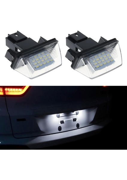 Plaka Işık 18 LED Lisans Sertifikası Etiketi Peugeot Citroen Için Numara Lambası (Yurt Dışından)