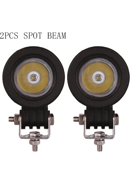 2 Yuvarlak Nokta Stili 10W LED Çalışma Işığı 12V 24V 2ınch Mini Araba Oto Kamyon Atv Motosiklet 4x4 4WD Traktör Bisiklet Göstergesi Sis Lambası Sürüş Far (Yurt Dışından)
