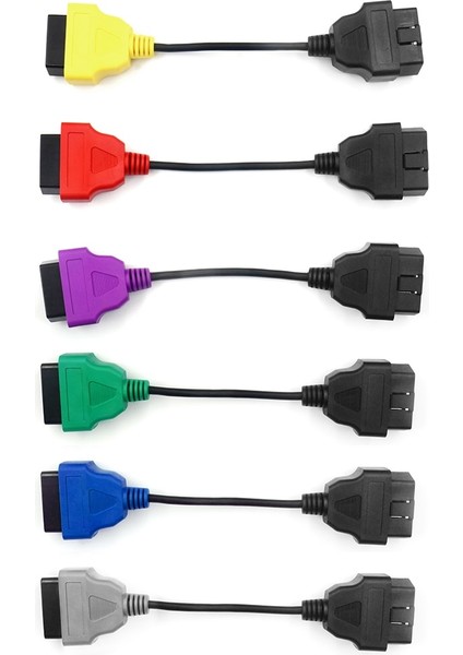 Sarı Stil Fiatecuscan Için 6 Renkli Otomatik Obd2 Konnektör Teşhis Adaptör Kablosu ve Fi-At Al-Fa Ro-Meo ve Lan-Cia Için Ecu Taraması (Yurt Dışından) modelleri