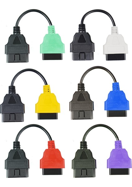 Sarı Stil Fiatecuscan Için 6 Renkli Otomatik Obd2 Konnektör Teşhis Adaptör Kablosu ve Fi-At Al-Fa Ro-Meo ve Lan-Cia Için Ecu Taraması (Yurt Dışından) fırsatları