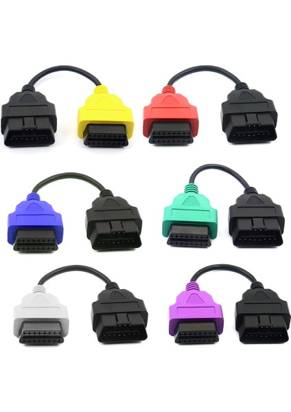 Sarı Stil Fiatecuscan Için 6 Renkli Otomatik Obd2 Konnektör Teşhis Adaptör Kablosu ve Fi-At Al-Fa Ro-Meo ve Lan-Cia Için Ecu Taraması (Yurt Dışından) indirimleri