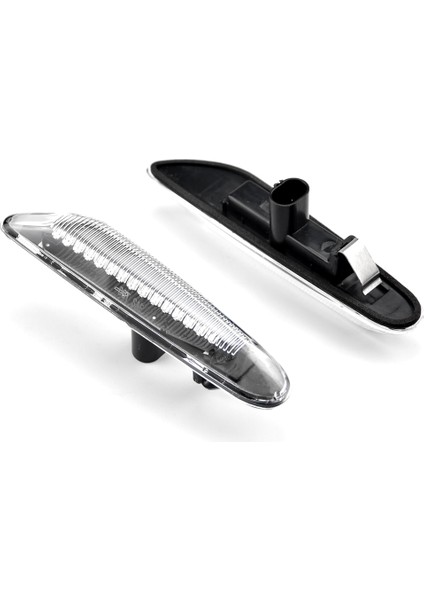 Kristal Beyazı-2 Duman Lens Dinamik Akan LED Dönüş Sinyali Yan Işaretleyici Işık Flaşör Lambası Bmw E90 E91 E92 E93 E60 E87 E82 E46 Aksesuarları (Yurt Dışından)