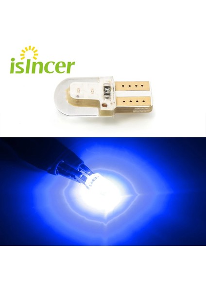 Mavi LED W5W T W5W Cob 8smd LED Park Ampul Otomatik Kama Gümrükleme Lambası Canbus Silika Parlak Beyaz Lisans Ampuller (Yurt Dışından)