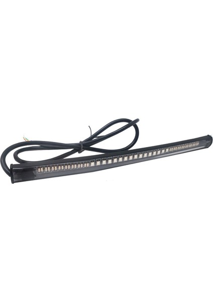 No.1 Boyutu 48 LED Esnek Motosiklet Kuyruk Şeridi Dönüş Direksiyon Sinyali Işığı Kırmızı Sarı Çift Renkli Evrensel Fren Stop Lambası 12V (Yurt Dışından)