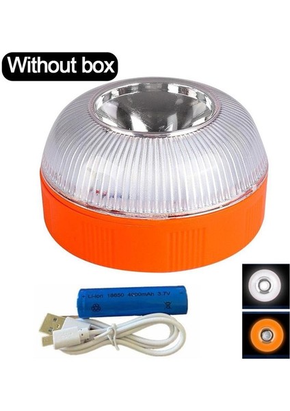 Kutu Olmadan Acil Durum Işığı V16 Homologated Dgt Onaylı Araba Yardım Flaş Işaret Işığı Manyetik Indüksiyon Strobe Açık Sarı Beyaz Su Geçirmez (Yurt Dışından)