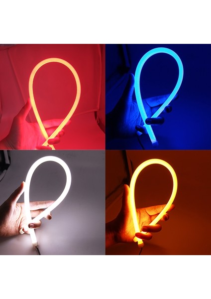 45CM Tarzı Mavi 2pcslot cm 12V Araba LED Esnek Şerit Işıklar Gündüz Farı Tüp Far Sürüş Işıkları Aut0 Drl Beyaz Dc 12V (Yurt Dışından) modelleri