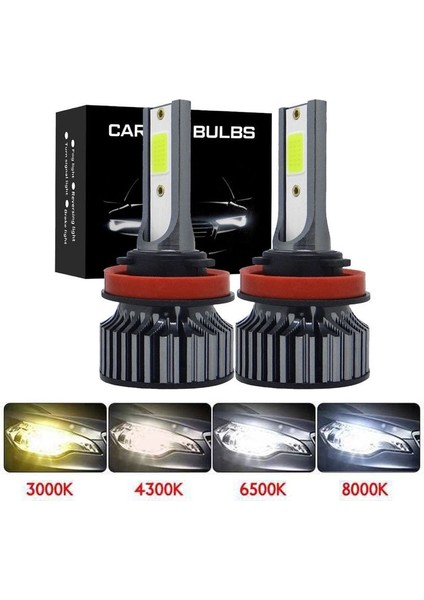 H3 Stili 6000K 2 Adet H1 H3 H4 H7 LED Ampul H8 H11 Hb Hb Araba Far Ampülleri Lm 8000K Araba Işıkları Otomobiller 12V Sis Lambası (Yurt Dışından)