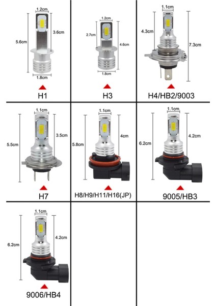 H9 Stili 8000K 2 Adet LED H7 Lm 4300K ​​8000K 3000K Hb3 Hb H3 H1 H8 H4 H11 H9 H13 Turbo Canbus LED Araba Far Hıp Sis Lambası (Yurt Dışından)