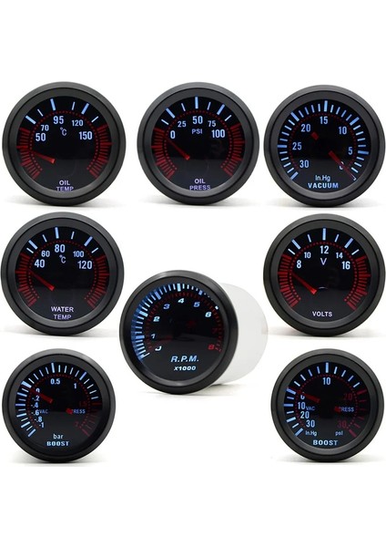 Yağ Basın Stili Duman Merceği Boost Gösterge Çubuğu Psivakumsu Sıcaklığıyağ Sıcaklığıyağ Basıncıvoltmetretakometre Rpm Araba Göstergesi +Gösterge Bölmeleri (Yurt Dışından) fiyatları