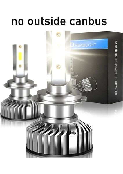 F2 1860 Stili F2 Canbus Yok 2 Adet H7 Canbuk Lm F2 LED Araba Işık H4 H7 LED Canbus Hata Yok H1 H Far Turbo Oto Ampul Far 60 W (Yurt Dışından)