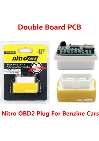 Nitro Benzin Double Tarzı %15 Yakıt Tasarrufu Nitro Eco Obd2 Performans Ayar Kutusu Daha Fazla Güç Tork Nitro Obd 2 Ecoobd2 Benzin Dizel Petro Benzin (Yurt Dışından)
