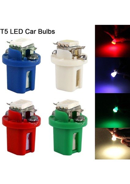 10 Adet Yeşil T5 B8.5d LED Araba Işıkları Gösterge Panelleri Ampuller Düşük Güç Md Otomobil Panosu Anahtarı Lambası 12V (Yurt Dışından) modelleri