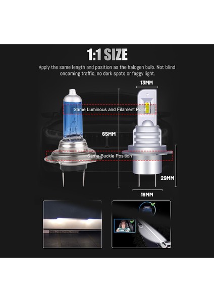 H7 Stili 16000LM 30W 2 Adet H7 LED Far Kiti 50W Lm H4 Yüksek Kısa Huzme Ampuller H1 H11 H Hb Hb4 Araba Lamk Beyaz 1:1 Tak ve Çalıştır (Yurt Dışından) fırsatları