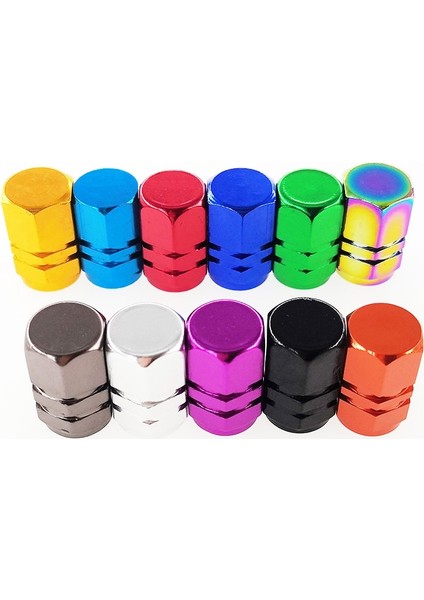Titanyum Gri Tarzı 4 Adet Alüminyum Araba Lastik Vana Kapakları Altıgen Alaşımlı Lastik Vana Kök Kapağı Hava Toz Kapağı Lastik Vana Kamyon Bisiklet Jant Vana Kök Kapağı (Yurt Dışından)
