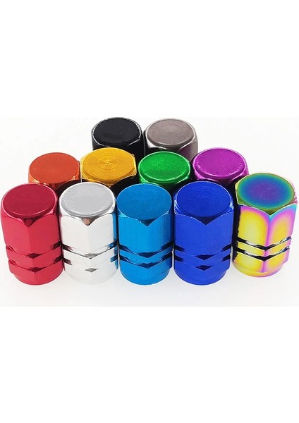 Titanyum Gri Tarzı 4 Adet Alüminyum Araba Lastik Vana Kapakları Altıgen Alaşımlı Lastik Vana Kök Kapağı Hava Toz Kapağı Lastik Vana Kamyon Bisiklet Jant Vana Kök Kapağı (Yurt Dışından)