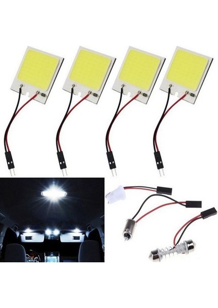 T10 48 Işıklar Araba Oto LED Ev Lambası Cob Lamba Panosu T10 Çift Uçlu LED Çatı Lambası 3W 12V 0.12A Cob Kurulu LED Lamba LED Tüp (Yurt Dışından) fiyatları