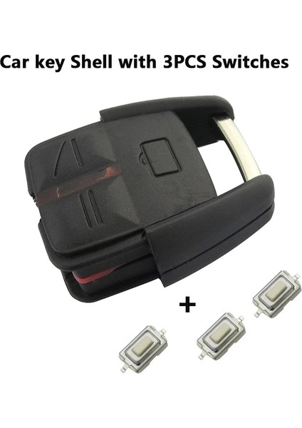 Sadece Vaka Okeytech Araba Anahtarı Durum Oto Yedek Kapak Anahtar Kabuk Yumuşak 3 Düğmeler Opel Vauxhall Insignia Vectra Astra Zafira Için Işık ile (Yurt Dışından) modelleri