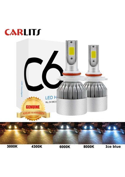H3 Stili 10000K-12000K Yeni Gelenler Araba Ampulleri LED H4 H Hb2 H11 LED H1 H3 H8 Hh Otomatik Farlar 12V LED Işık (Yurt Dışından)