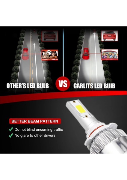 H3 Stili 10000K-12000K Yeni Gelenler Araba Ampulleri LED H4 H Hb2 H11 LED H1 H3 H8 Hh Otomatik Farlar 12V LED Işık (Yurt Dışından)
