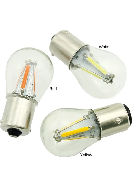 Beyaz Stil 1156 4 Cob Led'i W Ba BAY15D Cob LED Filament Ar Fren Lambaları Otomatik Ters Ampul Park Lambası 12V Kırmızı Beyaz Sarı (Yurt Dışından)