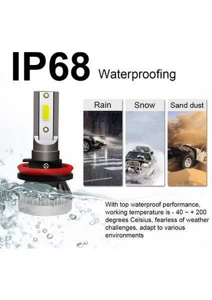 12000LM Tarzı 6000K Soğuk Beyaz 1 Adet Süper Parlak LED H4 H7 Araba Far Dönüşüm Cob Ampul 90 W Lm Yüksek Powek H1 H11 Beyaz Işık Lambası (Yurt Dışından) fırsatları